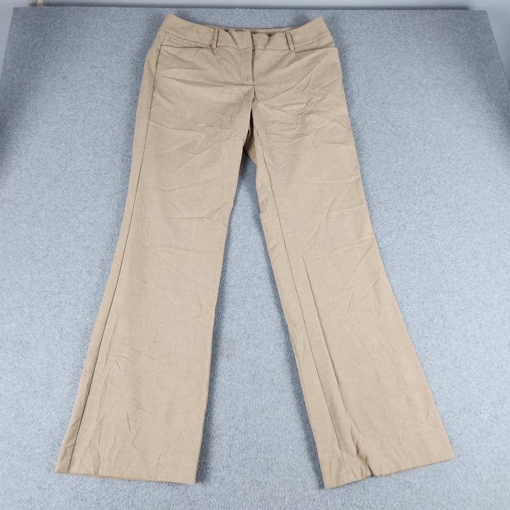 New York & Company Dress Pants Womens 8 Average Khaki Stretch Mid Rise Classic